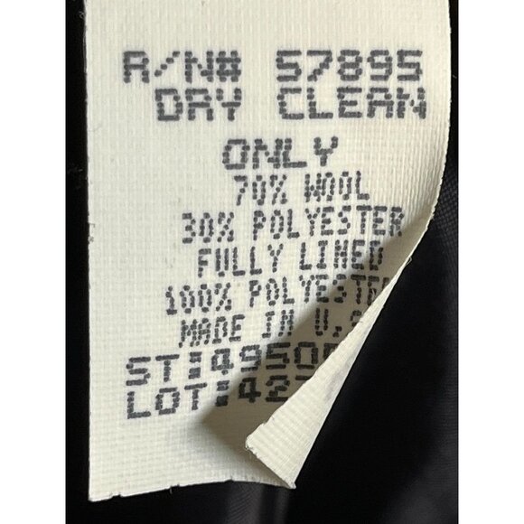 Vintage Wool Pant Straight Leg 16 Gray Retro Preppy Old Money Neutral Classic - Picture 11 of 13